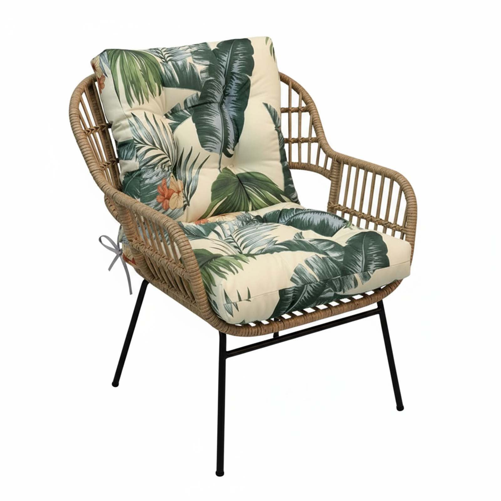 TOPCHANCES Outdoor Seat/Back Chair Cushion for Patio Garden Seat Pad, Spring/Summer Seasonal All Weather Replacement Cushions, Hawaii