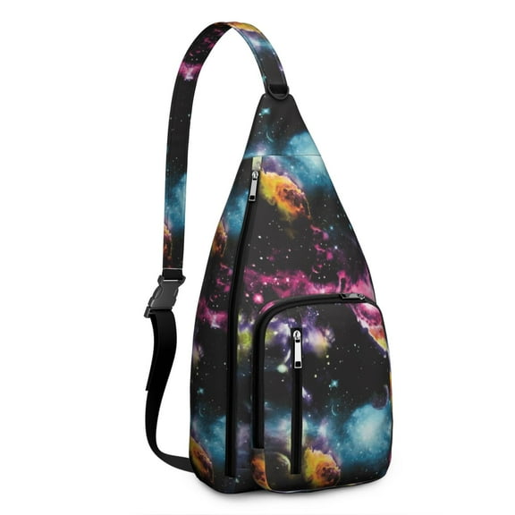 Cosmic Wonder Shoulder Bag - Colorful Galaxy Swirl Pattern (Lightweight)