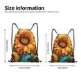 thumbnail image 2 of Daiia Deep Yellow Colorful Sunflower Pattern Drawstring Backpack, Gym Bag, Lightweight Backpack, Water-Resistant Bag Travel Sports Backpack, Fitness Bag, Yoga Bag-Small, 2 of 6