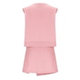 thumbnail image 5 of biudgviw Womens Summer 2 Piece Lounge Sets Soft Cotton Sleeveless Tank Tops with Split Front Skorts Shorts Workout Sets Travel Outfits, 5 of 7