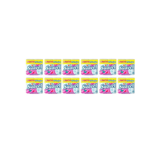 Pack de 12 Papel Hig. Suavel 429HD, Gratis 115HD de 4 rollos Suavel Papel Higiénico