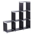 thumbnail image 3 of Cfowner 3 Tiers 6 Cubes Shelf Organizers, Book Shelf Cube for Clothes, Bookcase Plastic Storage Cabinets for Bedroom Living Room Office - Black, 3 of 5