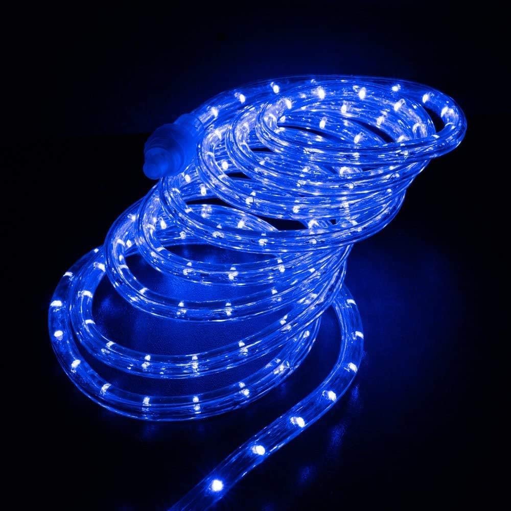 Perfect Holiday Neon Blue LED String Lights – 3ft Or 6ft Glow Wire Rope For Car, Party, Room Decor