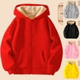 thumbnail image 3 of gcong Boys Girls Lined Sherpa Hoodie Kids Warm Winter Zip up Hoodies Pullover Sweatshirt Outerwear Cozy Long Sleeve Hooded Coats with Pocket Yellow, 3 of 10