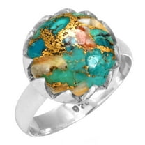 925 Sterling Silver Ring Natural Spiny Oyster Handmade Jewelry