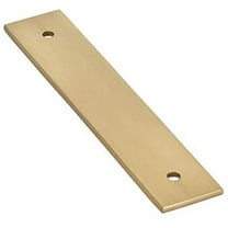 4 in. Center to Center Back Plate for Pulls, Satin Brass