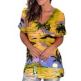 thumbnail image 1 of Birdeem T-Shirts à Col Rond pour Femmes à Imprimé, Manches Courtes, T-Shirt Blouse, Hauts Amples, 1 of 1