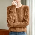 thumbnail image 5 of Uaswgudfs Women Cable Knit Cardigan Sweater Button Down Long Sleeve Open Front Loose Fit Solid Color Winter Warm Soft Knitwear Jacket for Daily Casual Office, 5 of 5