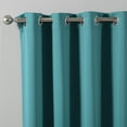thumbnail image 2 of Quality Home Basic Thermal Blackout Curtains - Stainless Steel Nickel Grommet Top - Teal (Set of 2 Panels), 2 of 3