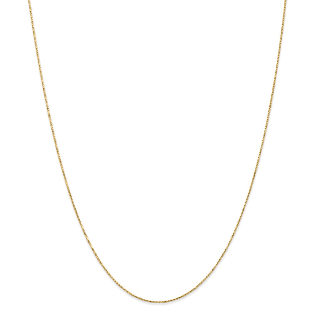 Leslie's Real 14kt Yellow Gold .8mm Diamond Cut Round Wheat Chain; 16 inch; for Adults and Teens; for Women and Men