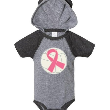 

Inktastic Breast Cancer Volleyball Pink Ribbon Sports Gear Gift Baby Boy or Baby Girl Bodysuit