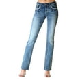 thumbnail image 2 of Grace in LA Women's Baroque Embellished Embroidered Bootcut Stretch Jeans (28), 2 of 6