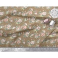 thumbnail image 3 of Soimoi Cotton Cambric Fabric Dot,Leaves & Peony Floral Print Fabric by the Yard 56 Inch Wide, 3 of 3