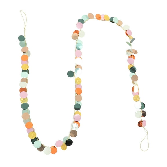 FRCOLOR 1 Set Hanging Round Garland Banner Decoration for Wedding Bridal Shower Birthday Round Bunting Decor