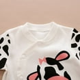 thumbnail image 5 of PatPat 100% Cotton Cow Print Long Sleeve White Baby Jumpsuit,Newborn Girl Boy Snap Closure Bodysuit Romper,0-12Month, 5 of 8