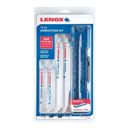UPC: 0082472121445 | Lenox Assorted in. Bi-Metal Reciprocating Saw Blade Set Multi TPI 12 pk