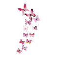 thumbnail image 1 of 12 pegatinas de mariposas, manualidades, calcomanías de pared luminosas 3D de mariposas. Rosa, 1 of 9