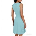 thumbnail image 6 of gakvbuo Summer Tank Dress For Women Mini Dress Sundress Women‘s Solid Color Sleeveless V-Neck With Pockets Loose Mid Calf Nightgown, 6 of 8
