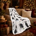 thumbnail image 3 of Playful French Bulldog Cartoon Collage, Playful Pet Portrait Pattern, Warm Flannel Blanket for Living Room and Reading Nook, Dog Lovers Friendship Gift, Pet Lover Home Decor, 3 of 9