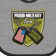 thumbnail image 4 of Inktastic Proud Military Son Boys Camo Flag Boys Baby Bib, 4 of 4