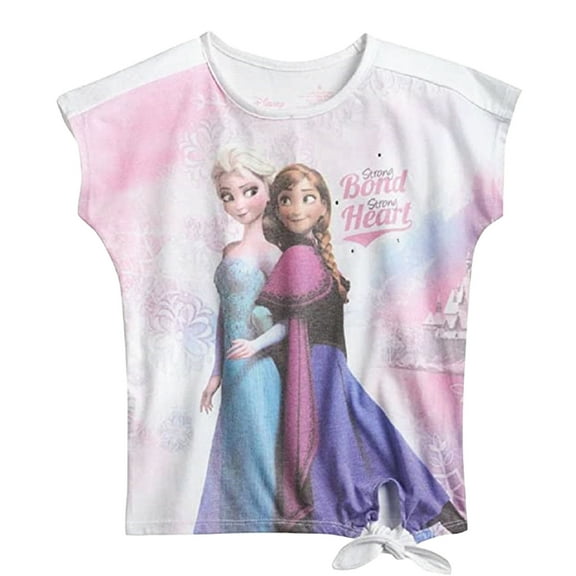 Disney Frozen Anna & Elsa Strong Bond Stong Heart Sublimated Little Girl's T-Shirt