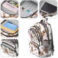 thumbnail image 4 of Highland Cow and Flower Print Backpack for School, Cute School Bag with Adjustable Shoulder Straps and Padded Back, 16.9"x12.6"x5.9", 4 of 4