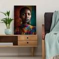 thumbnail image 5 of Vibrant Tribal Face African Woman Portrait Canvas Print, Decor for Living Room, Office, Cafe, Hallway, 5 of 8