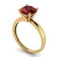 thumbnail image 2 of Solitaire Engagement Ring for Women - 2ct Natural Garnet in 18K Yellow Gold Promise Ring, 2 of 6