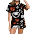thumbnail image 1 of Kcodviy Pyjama Décontracté d'Halloween pour Femmes, Ensemble de Pyjama Court et Short, Pyjama pour Adultes, Pyjama de Grossesse pour Femmes, Manches Courtes, Pyjama pour Femmes, 1 of 6