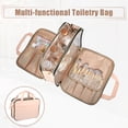 thumbnail image 2 of Unique Bargains Large Toiletry Bag Makeup Bag with Compartments Water-resistant Travel Bag Cosmetic Bag Pink, 2 of 7