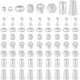 thumbnail image 1 of 80 piezas de cuentas de plata de ley 925 chapadas en 8 estilos, con separadores de latón de 2 a 7 mm. Cuentas sueltas redondas, cúbicas o facetadas para manualidades., 1 of 5