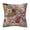 C-1pc#063, variant on Breathable Linen Pillowcase with 3D Floral Digital Print, Imitation Embroidery Design for Sofa & Bed – Soft Pink Roses & Blue Irises on Beige Background