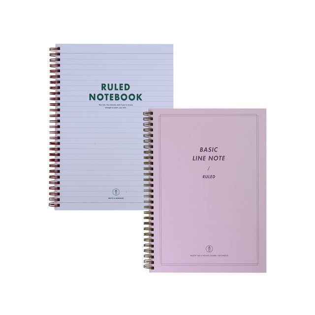 Set de 2 Libretas AGBOX Spring Note Pasta Dura Rosa y Blanco 80 hojas