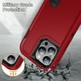 thumbnail image 3 of Kickstand Case for iPhone 16 Pro, Shockproof, Dropproof,slim & tough, Dustproof,Anti-Scratch,pocket-friendly,Rugged phone case, Slim Fit for iPhone 16 Pro Phone Case with Built-in Kickstand,Red/Black, 3 of 8
