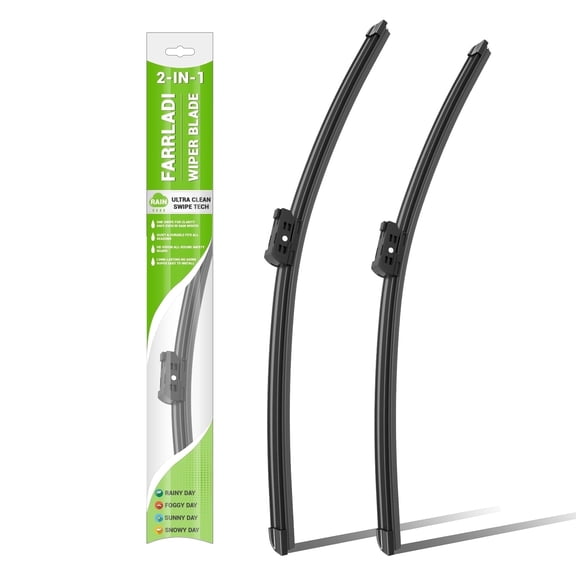 FARRLADI 24" 19" Silicone Windshield Wipers Replacement for VW Passat 2012-2022,Jetta 2011-2023,CC 2013-2017,OEM Quality Premium All-Season Front Wiper Blades (2 Pack)