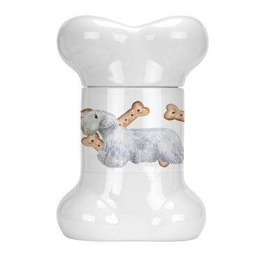 Sealyham Terrier Bone Shaped Treat Jar
