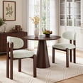 thumbnail image 4 of AFO Upholstered Dining Chairs Set of 4, Solid Wood Dining Room Chairs with Ergonomic Padded Backrest, Modern Chenille Side Chair for Kitchen, Dining Room & Café, Khaki, 4 of 13