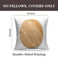 thumbnail image 2 of LALILO Throw Pillow Covers Wooden Board White Board Round Wooden Bamboo Cushion Cover 18" x 18", 2 Pack, 2 of 6