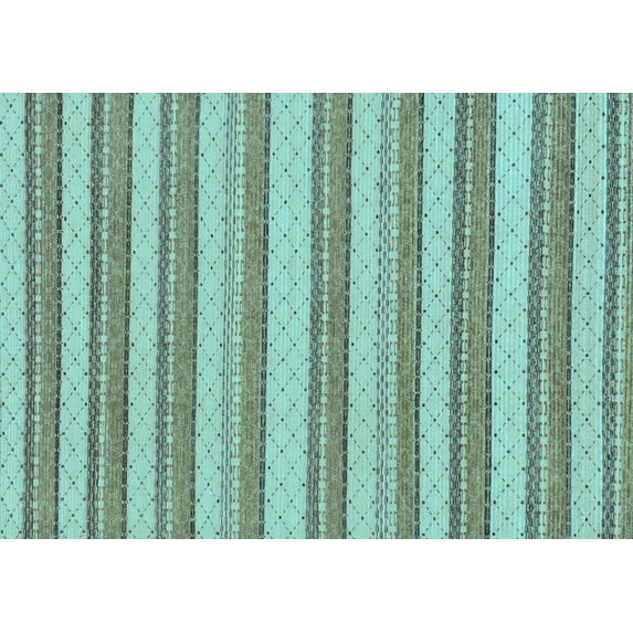 Ahgly Company Indoor Rectangle Solid Light Blue Modern Area Rugs, 6' x 9'