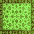 thumbnail image 1 of Ahgly Company Indoor Square Oriental Green Traditional Area Rugs, 7' Square, 1 of 4