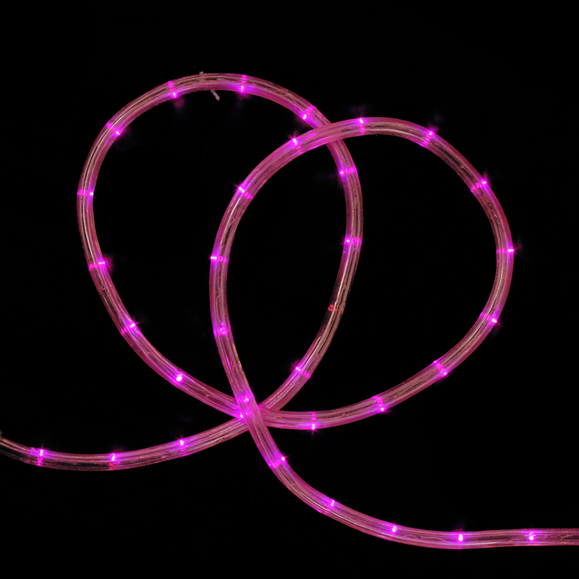 Pink LED Outdoor Christmas Rope Lights - 18 ft