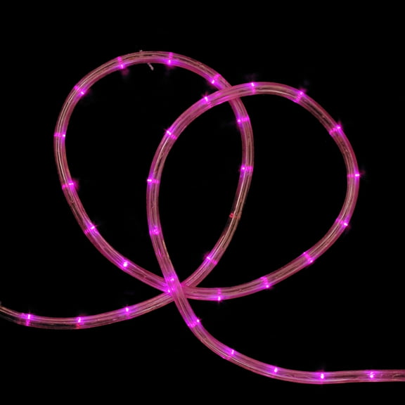 Northlight LED Outdoor Christmas Rope Lights - Pink - 18' Clear Wire