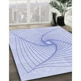 thumbnail image 3 of Ahgly Company Machine Washable Indoor Square Transitional Lavender Blue Area Rugs, 4' Square, 3 of 7