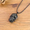 thumbnail image 4 of COAI Black Obsidian Stone Pendant Necklace Skull Jewelry, 4 of 5