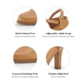 thumbnail image 2 of Women Chunky High Heels Closed Pointed Toe Ankle Strap Pumps Vintage Dress Party Shoes, 2 of 4