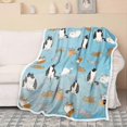 thumbnail image 1 of unique Cat Print Fleece Throw Blanket, Soft Mink Plush Couch Blanket, Fuzzy Fluffy, 1 of 5