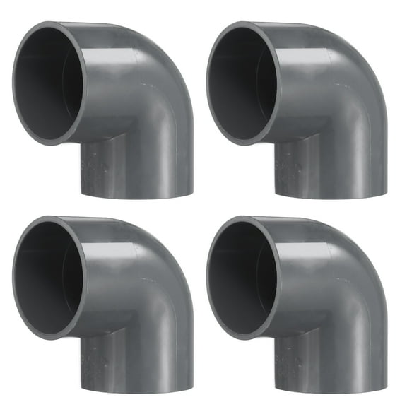 Uxcell 4Pcs 90 Degree Elbow Pipe Fitting 2 1/2" 2 Way Furniture Grade Connectors