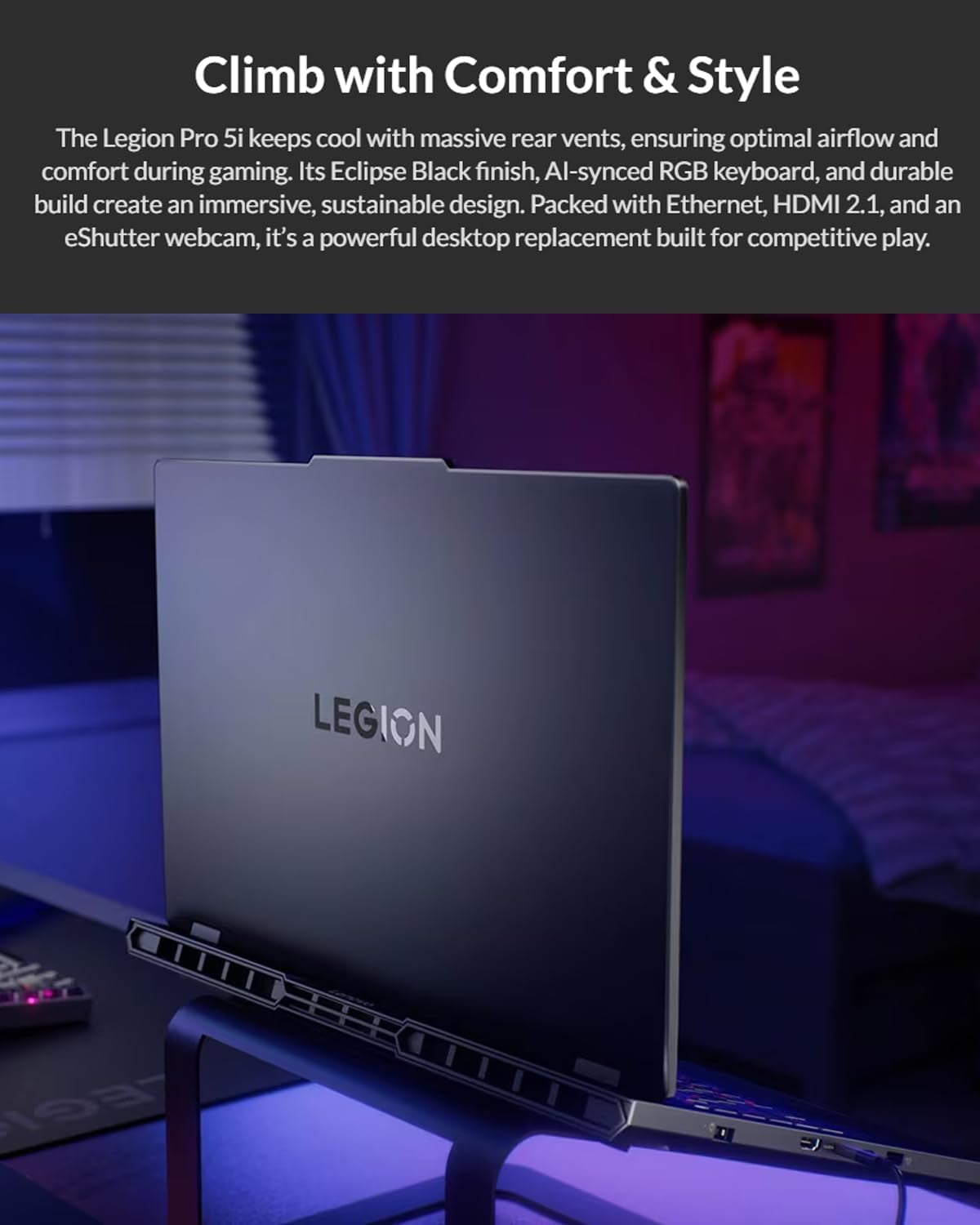 Lenovo Legion Pro 5i Gen 10 Gaming Laptop, Intel Core Ultra 9 275HX, 64GB DDR5 RAM, 4TB SSD, NVIDIA GeForce RTX 5070 Ti, 16" WQXGA (2560 x 1600), 24 Zone RGB Backlit, Wi-Fi 7, Windows 11 Pro