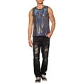 thumbnail image 2 of INSPIRE CHIC Men's Tops Sequin Crew Neck Sleeveless Metallic Tank Top 2XL Silver, 2 of 6