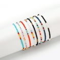 thumbnail image 5 of XIJIN 8Pcs Handmade Beaded Anklets for Women Boho Colorful Beads Ankle Bracelets Set, 5 of 5